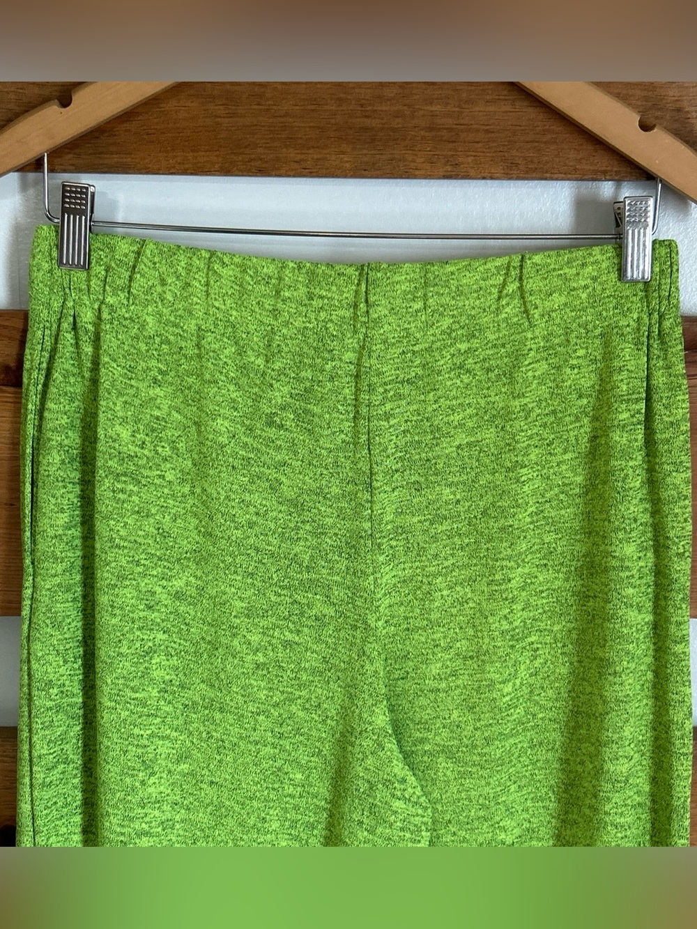 NWT Daisy Casual Women's Wide Leg Lounge Pants & Crop Top Set Lime Green Size XL - Picture 7 of 15